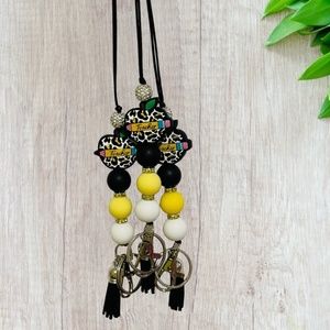 White Leopard Teacher Lanyard